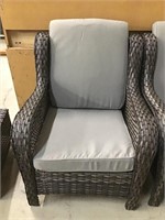 Wicker Patio Chair with Cushions