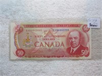 $50 Crow Bouey 1975 Lightly Circulated