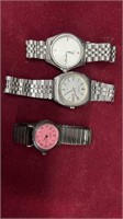 Lot of 3 Wrist Watches for Men and Women