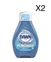 2 Pack Dawn Platinum Powerwash Dish Spray Refill