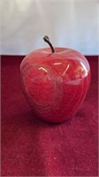 Handcrafted Porcelain Apple Statue Display
