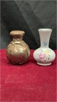 Lot of 2 Antique Mini Display Vases
