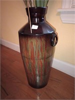 Decorator Metal Vase filled with palm fronds