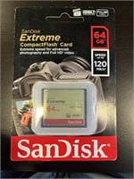 Sandisk Extreme CompactFlash Memory Card - 64 GB