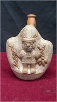 Vintage Peruvian Ceramic Spout Vessel Pot