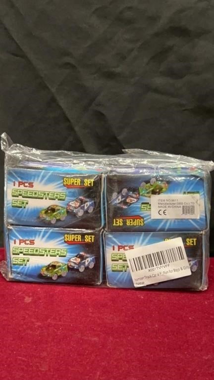 4-Pack LED Speedster Toy Cars