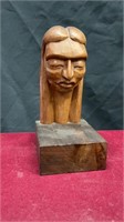 Wooden Hand Carved Book End