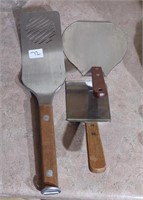 3 pieces of stainless oversized utensils