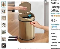 Smart Trash Can, Touchless Trash Can with Lid,
