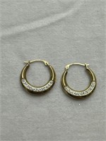 Lovely Gold Wash Sterling Hoop Earrings