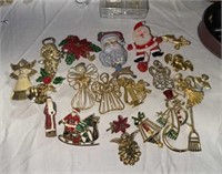 Group of Christmas and Angel Brooches