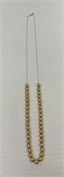 Wonderful 14k gold Sliding Bead Necklace 4g 23”