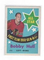 BOBBY HULL 1969-70 OPC HOCKEY ALL STAR #216