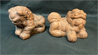 Pair of Ceramic Lucky Fu Dogs