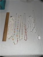 Group of Glass Beaded and Simliar Necklaces