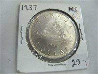 1937 $1 CDN COIN