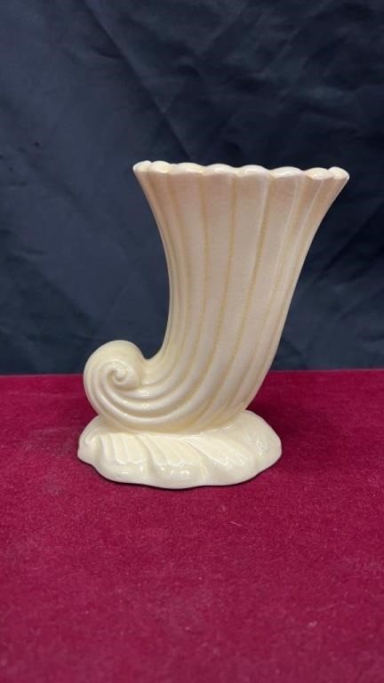 Vintage Porcelain Cornucopia Vase