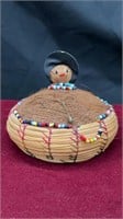 Vintage Seminole Basket with Doll Head