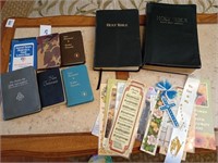 Lot of Bibles and bookmarks