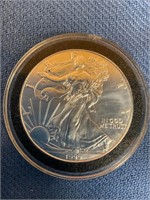 1999 Walking liberty 1 Oz fine silver dollar