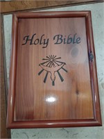 Gift Bible in Hand Made wooden box