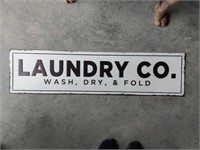 Laundry Co. Metal Sign
