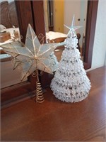 12 1/2 inch tall safety pin Christmas tree and a