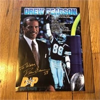 Autographed Drew Pearson Dallas Cowboys Promo Ad