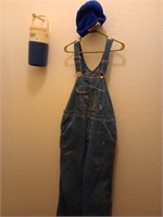 Lot of Key overalls size 34x30, a knit cap and a