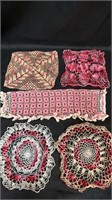 Lot of Pink Vintage Doilies