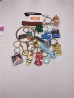 Novelty keychains , 17 pieces