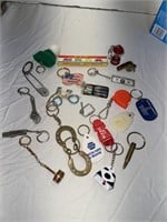 Group of Novelty Key Chains