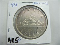 1951 $1 CDN COIN