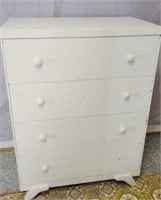Vintage White Sold Wood Dresser 43 x 32 x 18