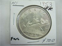 1953 $1 CDN COIN