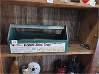 Handi-tote tray, wood lathe tools