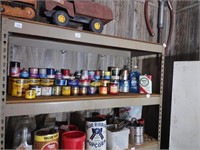 Group of paints, wood finishes and more