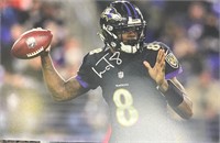 Ravens Lamar Jackson Signed 11x17 with COA