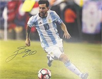 Lionel Messi Signed 11x14 with COA