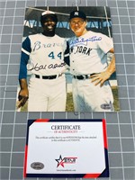 HANK AARON & WHITEY FORD AUTOGRAPHS W/ COA