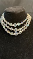 Beautiful Triple Choker Crystal Style Necklace