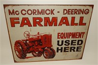 McCormick-Deering Farmall Tractor Sign