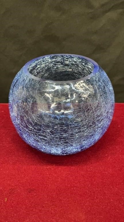 Blue Glass Bowl/ Vase