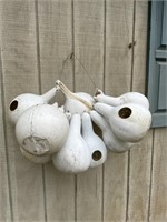 Plastic gourd birdfeeders
