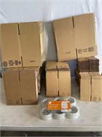 HUGE NEW SHIPPING BOXES AND PACKING TAPE LOT