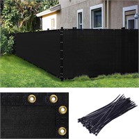NEW $109 Amgo 5' x 50' Black Fence Privacy Screen
