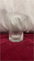 Crystal Pitcher 7-1/2" tall 5” wide