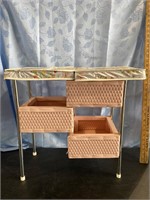 Vintage Wicker Changing Station