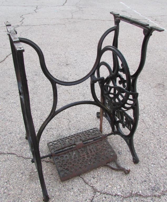 Antique Cast Iron NEW HOME Sewing machine base