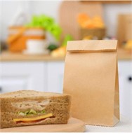 NEW-100 Pack 2Lb Brown Kraft Paper Bags